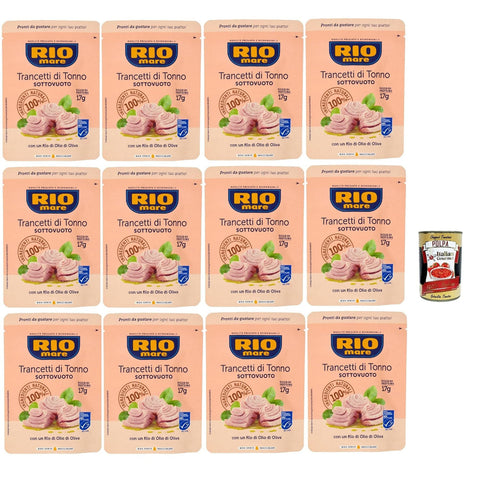 Rio Mare Trancetto Di Tonno con olio di oliva, Thunfischstücke mit nativem Olivenöl extra 12x 70 g italienisch Original