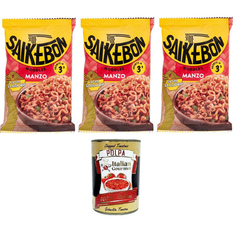 Saikebon- Noodles Orientali al Manzo Nudeln Orientalisches Rindfleisch 3x79g Original italienisch Pasta