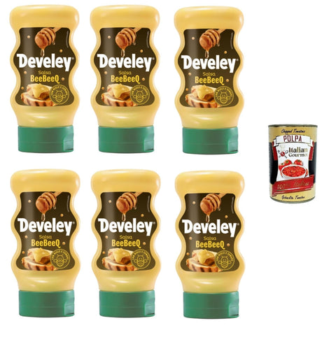 Italian Gourmet Koch- & Backzutaten Salsa beebeeQ Senape e Miele beebeeQ Senf-Honig-Sauce Quetschflasche 6x 250gr+ Italian Gourmet Polpa 400g 8032804040014