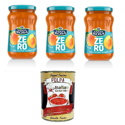 Santa Rosa ZERO, Confettura di Albicocche zero zuccheri aggiunti Aprikosenmarmelade ohne Zuckerzusatz 3x300g Original italienisch Zutat