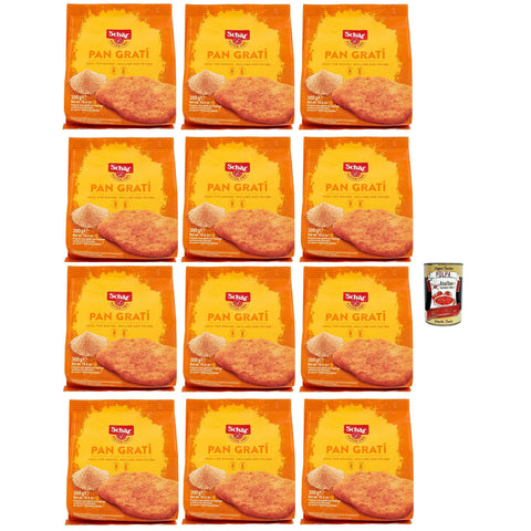 Schär Gluten Free Pan Gratí für Eine Knusprige und Schmackhafte Panade Präparat zum Panieren 12x 300 g Packung italienisch Original