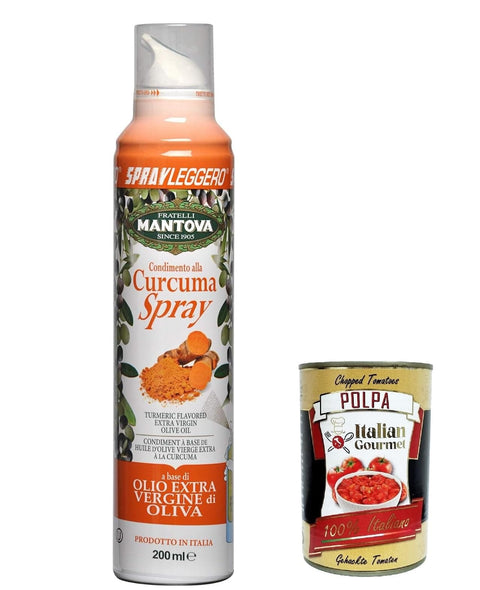Sprayleggero Curcuma, Kurkuma Spray in Nativem Olivenöl Extra 200 ml – Italienisches Ölspray 100 % natürlich, 100 % leicht, 100 % einfach italienisch Original