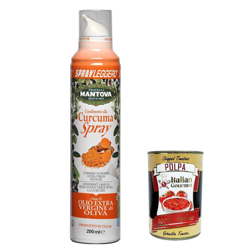 Sprayleggero Curcuma, Kurkuma Spray in Nativem Olivenöl Extra 200 ml – Italienisches Ölspray 100 % natürlich, 100 % leicht, 100 % einfach italienisch Original