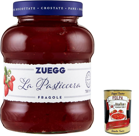 Zuegg La Pasticceria Fragole Marmelade Erdbeeren Konfitüre Brotaufstriche 700 g 6x italienisch Original Pastasauce + gratis polpa 400 g