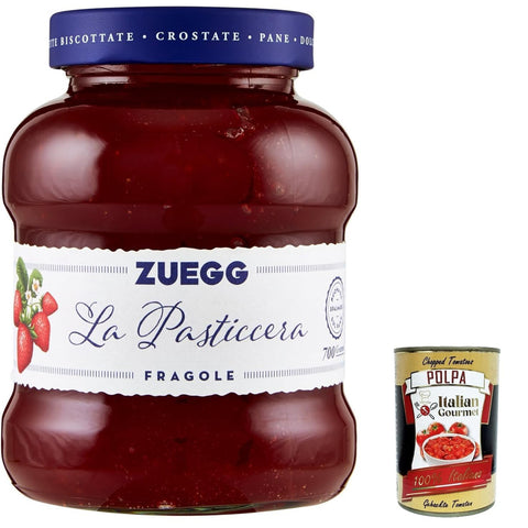 Zuegg La Pasticceria Fragole Marmelade Erdbeeren Konfitüre Brotaufstriche 700 g 6x italienisch Original Pastasauce + kostenlos polpa 400 g