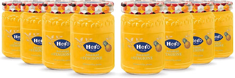 Italian Gourmet Konfitüren Hero Saisonale Aprikosenmarmelade, 8 Gläser à 350 g, Marmelade und Extra-Marmelade mit Früchten der Saison, hochwertiges Obst 8000080004426