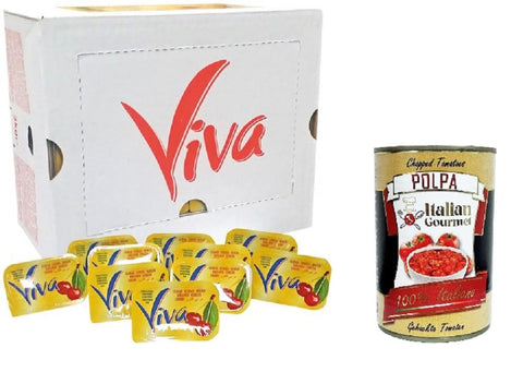 Italian Gourmet Konfitüren Viva HO.RE.CA Confettura di Ciliegia monodose Einzeldosis Kirschmarmelade 120x 25gr + Italian Gourmet polpa 400g 8032804040014