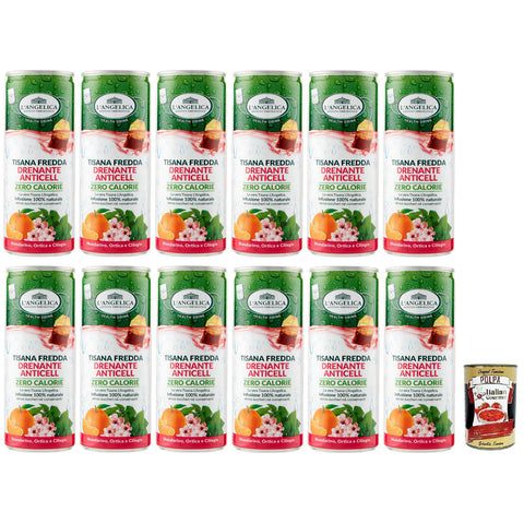 L'angelica L' Angelica Drenante Anticell, Kalter Kräutertee 12x240ml Original italienisch Getränk