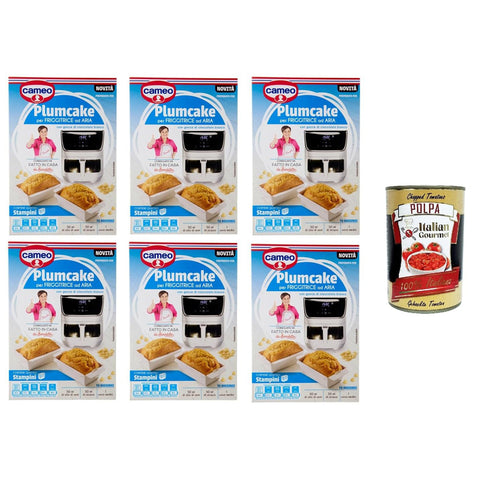 Cameo Preparato per Plumcake per Friggitrice ad Aria con gocce di cioccolato bianco Air Fryer Plumcake Mix mit 6x192g Original italienisch Gebäck