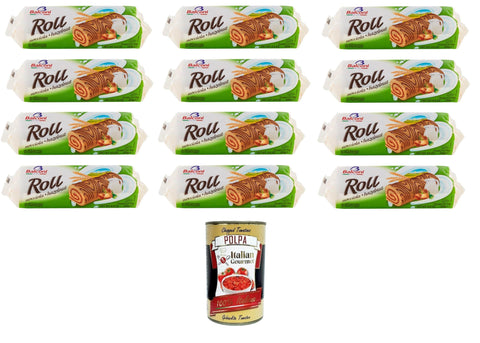 Balconi Swiss Roll Nocciola Biskuitrolle Haselnuss 12x250 gr Kuchen & Torten italienisch Original