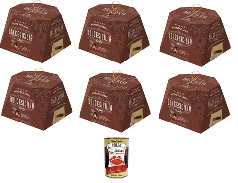 Italian Gourmet Kuchen & Torten Dais Pandoro Moro Siciliano Con cioccolato e nocciola Pandoro Moro Siciliano Mit Schokolade und Haselnuss 6x750gr + Italian gourmet polpa 400g 8032804040014