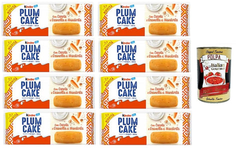 Italian Gourmet Kuchen & Torten Kinder Plumcake con Carota e Granella di Mandorla Pflaumenkuchen mit Karotten- und Mandelbröseln 8x192gr +Italian Gourmet Polpa di Pomodoro 8032804040014