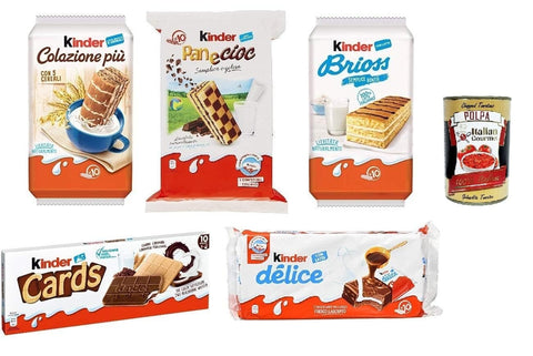 Italian Gourmet Kuchen & Torten Kinder Testpaket, Brioss Colazione più Panecioc delice snack cards, 5 Stücke + Italian Gourmet polpa 400g 8032804040014