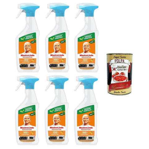 Mastro Lindo Küchenspray Entfetter, 6er Pack 1x500ml Original italienisch Gebäck