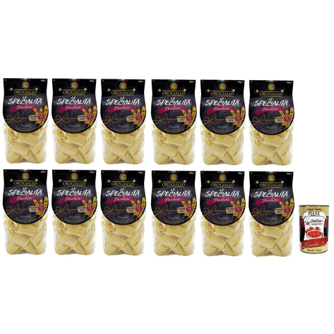 Oro Giallo Paccheri Pasta, Italienische Nudeln aus Hartweizengrieß 12x500g Original italienisch