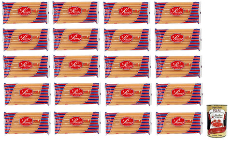 Italian Gourmet Kurze Pasta 20x Russo Candele N°73 Hartweizengrieß Pasta,100% Italienischer Weizen,500g-Packung + Italian Gourmet Polpa di Pomodoro 400g Dose 8000139923449