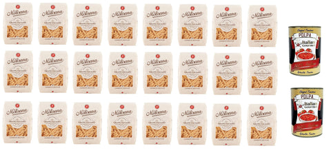 Italian Gourmet Kurze Pasta 24x La Molisana Casareccia Pasta Lenta Lavorazione Teigwaren aus Hartweizengrieß Bronze-Zeichnung 500g + 2x Italian Gourmet Polpa 8004690052815