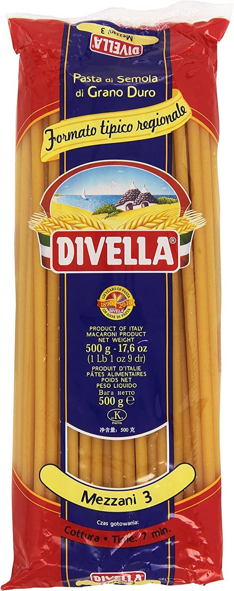 Italian Gourmet Kurze Pasta 5x Pasta Divella 100% Italienisch Mezzani N° 3 Kochen 7 Minuten 500g 8005121000030
