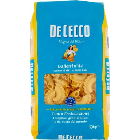 De Cecco Galletti N°44 500 gr Kurze Pasta italienisch Original