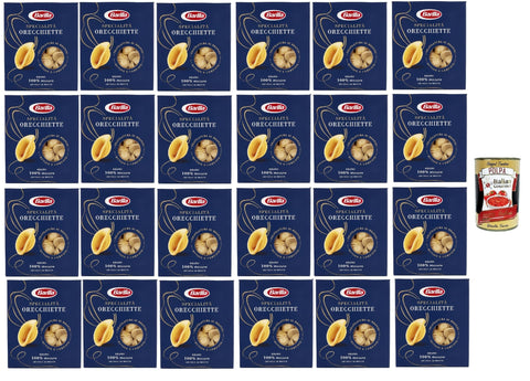 Italian Gourmet Kurze Pasta Barilla Pasta Specialità Orecchiette Pugliesi, 100% italienisch Nudeln 24x 500 g pack + Italian Gourmet polpa 400g 8032804040014