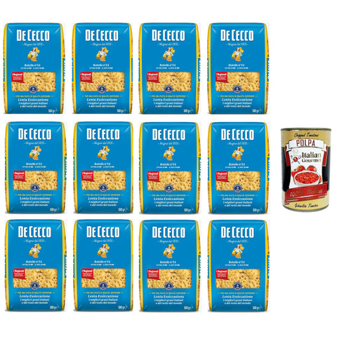 De Cecco Rotelle n° 54, Pasta di semola di grano duro Nudeln aus Hartweizengrieß 12x500 gr Kurze Pasta italienisch Original