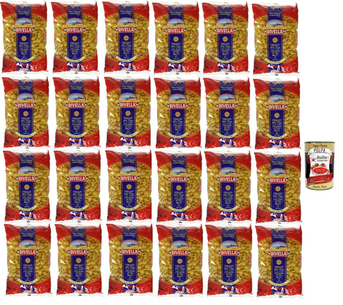 Italian Gourmet Kurze Pasta Divella Pasta 100% Italienisch Lumache 50, Nudeln aus Hartweizengrieß, Kochen 8 Minuten 24x 500g + Italian Gourmet polpa 400g 8032804040014
