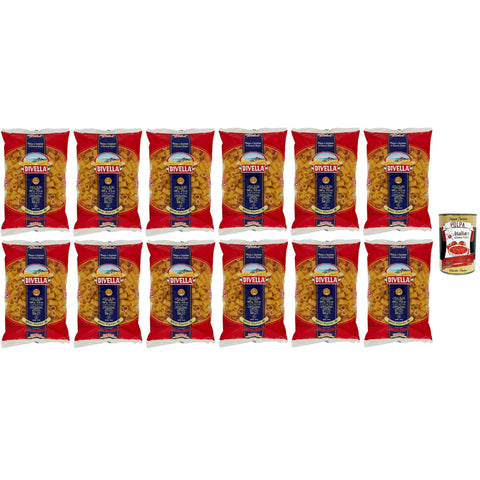 Divella Pasta 100% Italienisch Mezzi Rigatoni N° 18, Nudeln aus Hartweizengrieß, Kochen 9 Minuten 12x 500 g Original