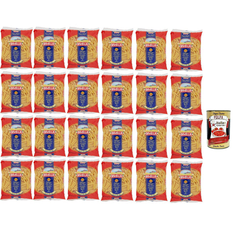 Divella Pasta 100% Italienisch Penne Ziti n. 32, Nudeln aus Hartweizengrieß, Kochen 8 Minuten 24x 500 g Original