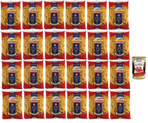 Italian Gourmet Kurze Pasta Divella Pasta 100% Italienisch Zitoni Tagliati n. 31, Nudeln aus Hartweizengrieß, Kochen 9 Minuten 24x 500g + Italian Gourmet polpa 400g 8032804040014
