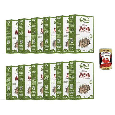 Felicia Casarecce mit ganzem Haferhafer, Pasta mit ganzem Hafermehl, reichhaltige Eisen und Faserquelle, der zarte Geschmack ermöglicht mehrere Kombinationen,12x 320 g italienisch Original