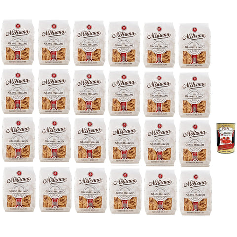 La Molisana Caserecce N. 29 Pasta Lenta Lavorazione Teigwaren aus Hartweizengrieß Bronze-Zeichnung 24x500 g italienisch Original + kostenlos polpa 400 g