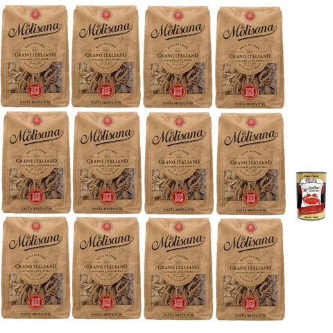 La Molisana Pasta Integrale Pasta mista n°58, Vollkornnudeln Vollkornpasta 12x500g Original italienisch