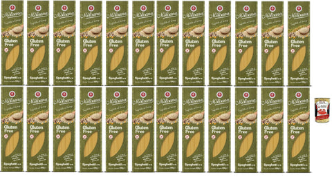 Italian Gourmet Kurze Pasta La Molisana, Spaghetti N.15 Senza Nudeln Glutine, Gluten -freie Pasta und Bronzezeichnung mit Vollreis, Mais und Quinoa, Kochzeit 10 Minuten, 24x 400 g + Italian Gourmet polpa 400g 8032804040014