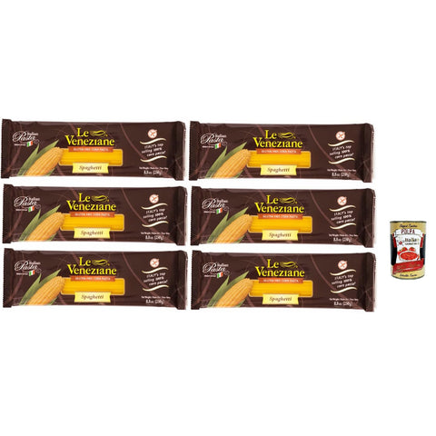 Le Veneziane Pasta di Mais Spaghetti senza glutine 100% Maisnudeln glutenfrei. gluten free 6x 250g italienisch Original
