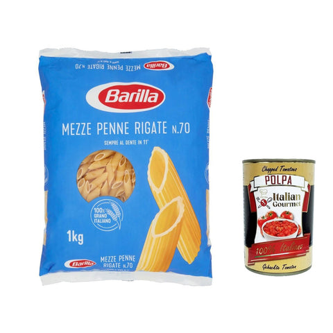 Pasta Mezze Penne Rigate nr. 70, 100% italienisch Nudeln 1 kg pack Längliche Pasta Original