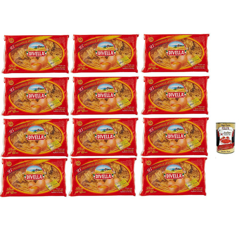 Divella Tagliatelle all'uovo Nº 95 Authentische italienische Pasta, Eiernudeln – Die köstlichsten Tagliatelle zum Teilen 12x500g Original italienisch