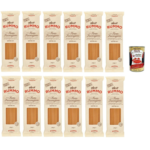 Rummo Pasta Bucatini N° 6, Pasta Lenta Lavorazione Teigwaren, Hartweizengrieß Pasta Italienische Nudeln, 12x 500 g italienisch Original
