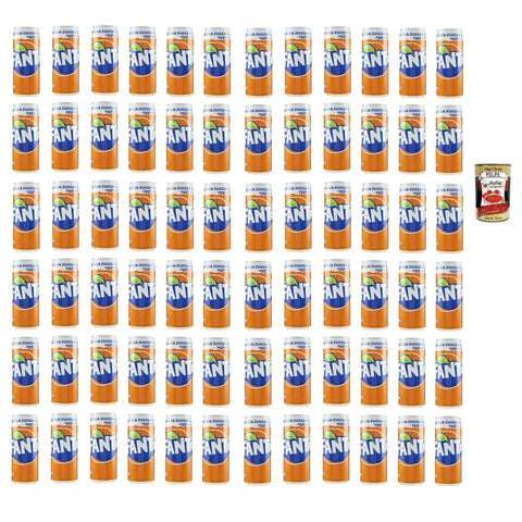 Fanta Zero Orange fruchtig spritzige Limonade mit klassisichem Orangen Geschmack ohne Zucker und ohne Kalorien 72x330ml Original italienisch Getränk