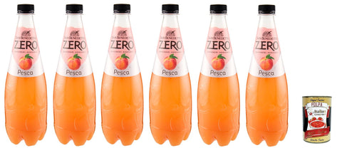 San Benedetto Pesca Zero PET ohne Zucker, Pfirsch 6x0,75l Original italienisch Getränk