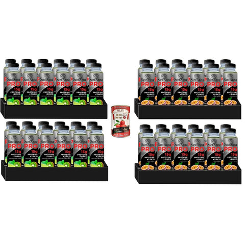 Testpaket Sant'Anna Pro 24x Tropischer Geschmack 330 ml 24x Grüne Früchte 330 ml italienisch Original Pastasauce + kostenlos pelati 400 g