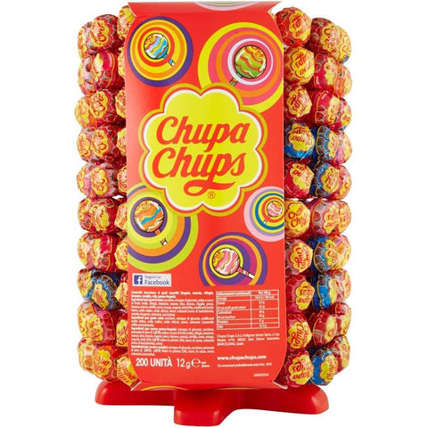 Chupa Chups Lollipop Wheel verschiedene Lutschergeschmacksrichtungen 200 einteilige Lutscher verschiedene Geschmacksrichtungen italienisch Original Pastasauce +