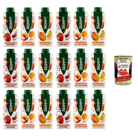 Zuegg Skipper Mandel Testpaket 6x Mandel Rote Früchte 330 ml 6x Mandel Mediterrane Früchte 330 ml 6x Mandel Tropische Früchte 330 ml italienisch Original