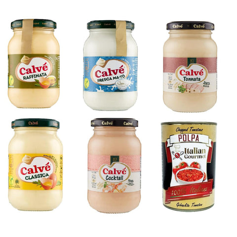 Calvé Maionese Testpaket tonnata cocktail, 5x 225 ml Mayonnaise italienisch Original