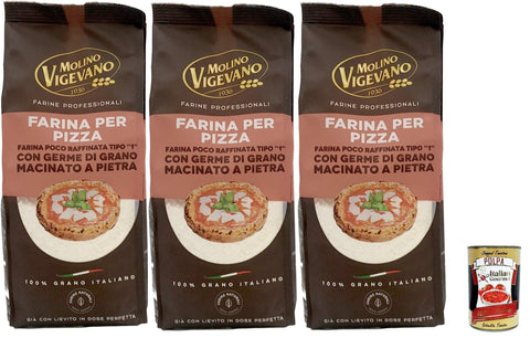 Molino Vigevano Farina “Tipo 1”, Pizza Mehl 3x500g Original italienisch Zutat