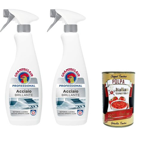 CHANTECLAIR Professional Acciaio brillante Stahl brillant 2x700ml Original italienisch Haushalt