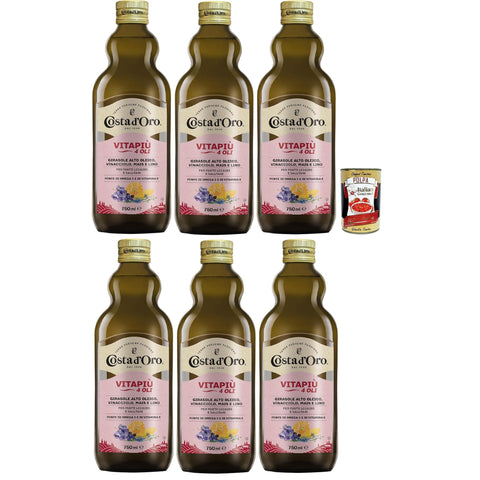 Costa d'oro Vitapiù 4 oli,. Öl reich an Omega 3 und 6 und Vitamin E 6x75cl Original italienisch Mischungen
