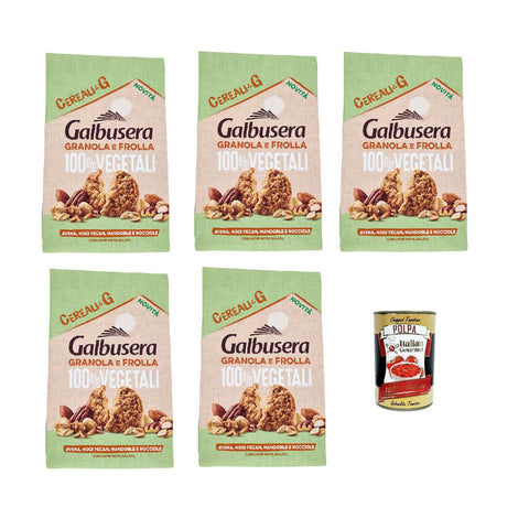 Galbusera Cereali G Granola e Frolla 100% Vegetali Avena, noci, mandorle e nocciole 280 g, 100% pflanzliche Kekse mit Hafer, Pekannüssen, Mandeln und