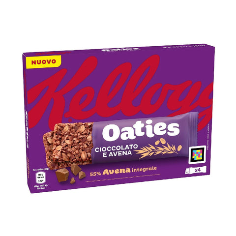 Italian Gourmet Müsliriegel 10x Kellogg's Oaties barretta cioccolato e avena Schoko-Hafer-Riegel,(4x40 g) 160g
