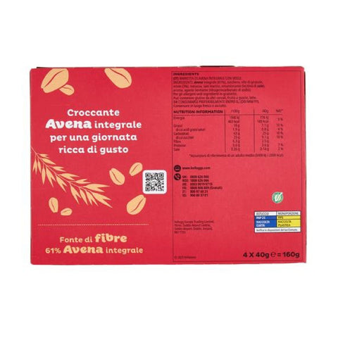 Italian Gourmet Müsliriegel 10x Kellogg's Oaties barretta miele e avena Honig-Hafer-Riegel,  (4x40g) 160gr