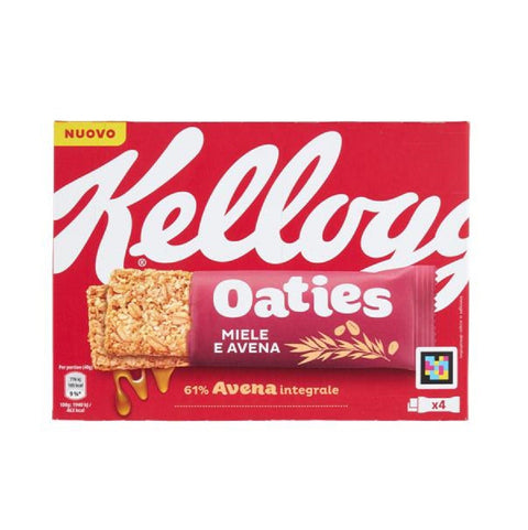 Italian Gourmet Müsliriegel 10x Kellogg's Oaties barretta miele e avena Honig-Hafer-Riegel,  (4x40g) 160gr